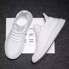 White Houwie Sool Lace-Up Weightless Sneakers for Men - Shoe For Boys - Comfortable for All Seasons