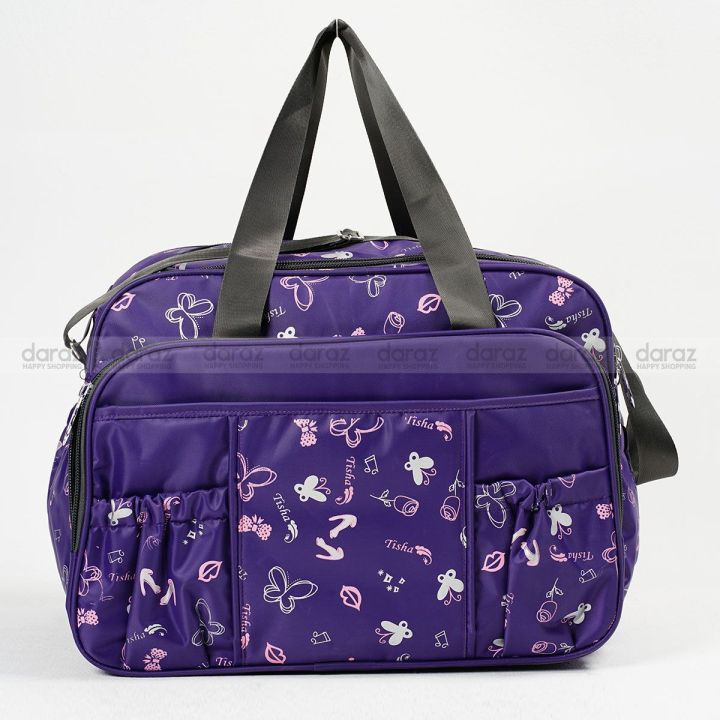Travel Bag Large Capacity Simple Purple / Navy Blue / Black Travel Bag Nylon Hand Luggage 20"