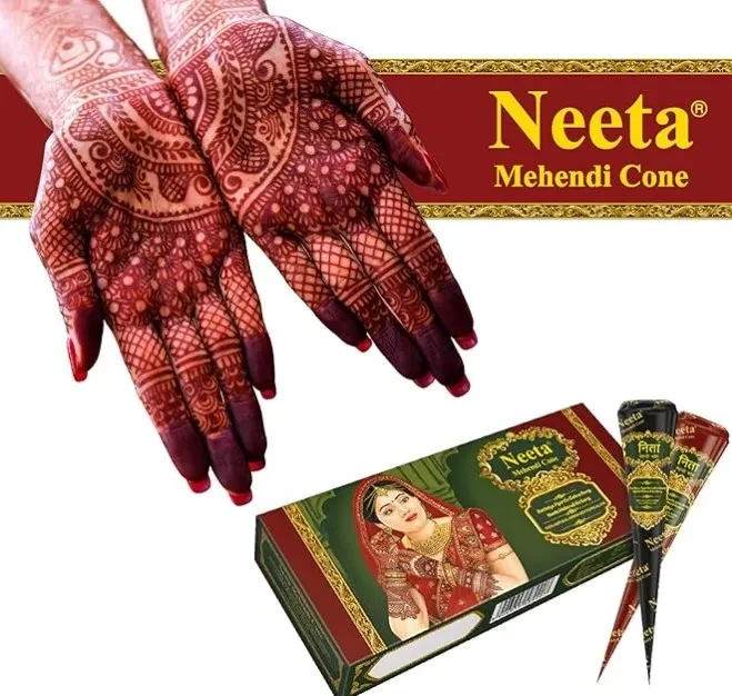 Neeta Natural Henna Mehandi Cones 12 pis