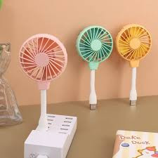 Mini Fan USB In-line Plug Silent Home Office Desk Laptop Strong Wind Cooling Fans Adjustable Summer Outdoor Portable Cooler Fan