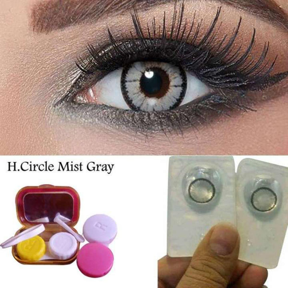 sk optics Contact Lens highlight circle mist gray