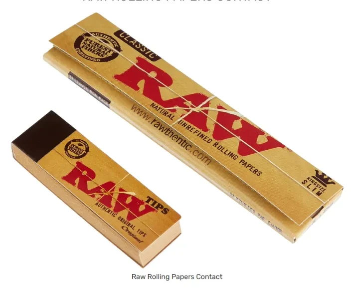 RAW King Size Slim Rolling Papers, Pack of 1, Brown