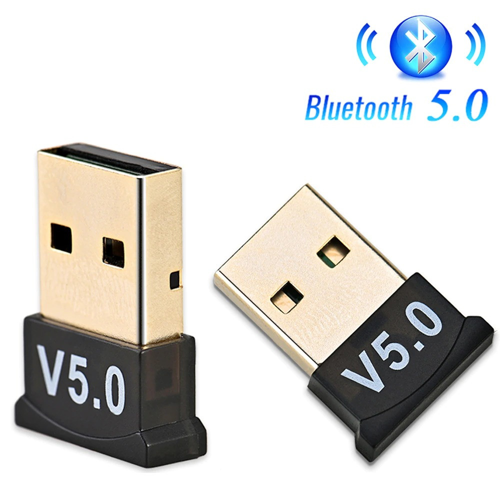 USB Bluetooth 5.0 Adapter Wireless Dongle Stereo Receiver Audio for Tv Pc Laptop - Black