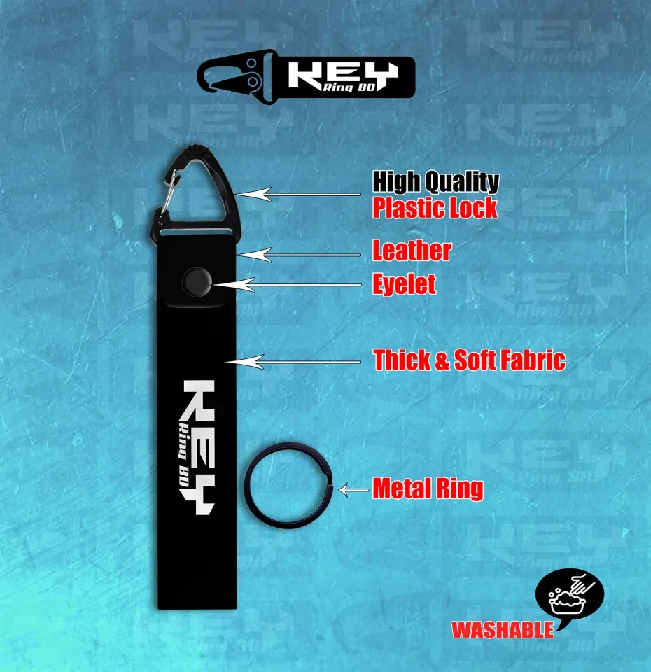 Customized Key ring For Bike user ---- Premium Quality & Metal lock (Attachable to keys for bike, car, bag, home, and office keys)