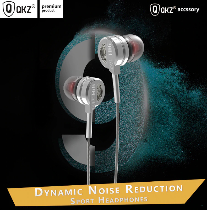 QKZ DM9 Zinc Alloy HiFi Metal In Ear Earphones - Black Authentic Good Quality