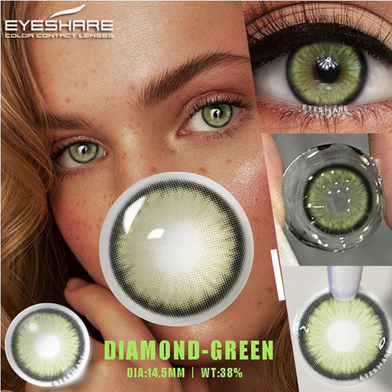 New Ksseye Norway Green Color Contact Lens with Regular Lens Kit Box For Men & Women.Ksseye Norway Series #nor.wayGreen