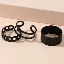 Gold/Silver Color Exclusive Design Finger Ring for Men 3 pcs