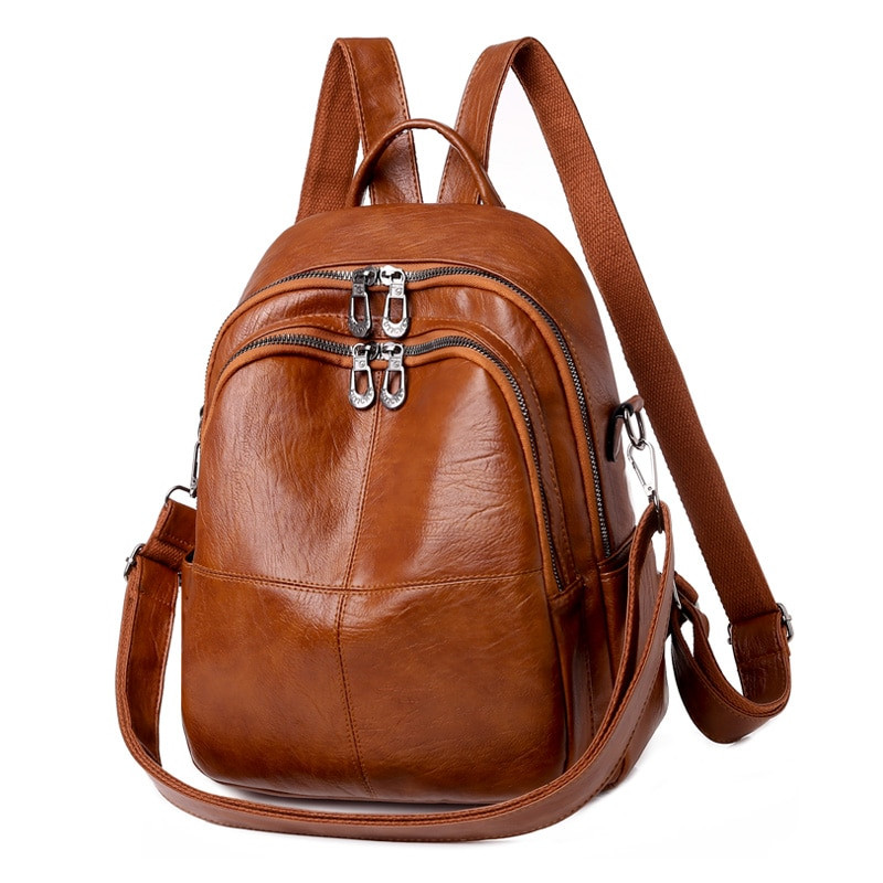 Fashion Woman Backpack High Quality Youth PU Leather Backpacks and School Bag for Teenage Girls and Female