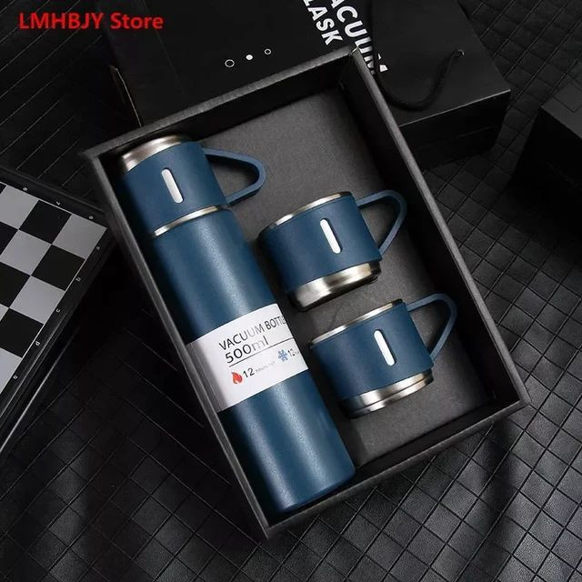 500ML Water Thermos Bottle Vacuum Flasks Thermoses Mecup Set Thermal Cups Of Coffee Steel 304 Stainless Steel Mug Cup Fathers