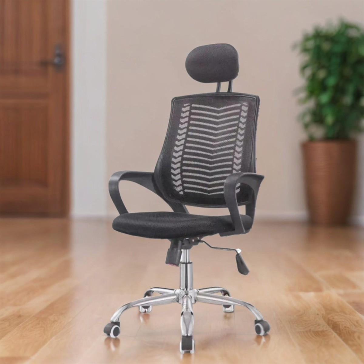 (FP-M-23-) Executive office chair V-mash Black Revolving Chair with Headrest Chair-good quality