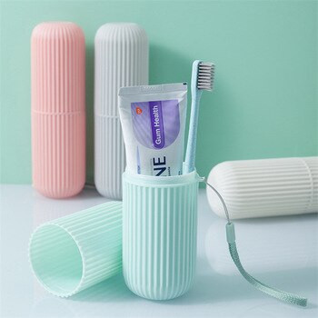Portable Toothbrush & Toothpaste Holder Storage Box - 1 Piece (Multicolor)