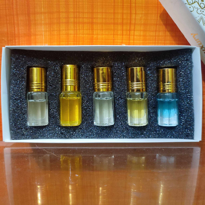 Soft Perfume Type Attar for Gift - Attar Combo Pack 5 in 1 for Men & Women -