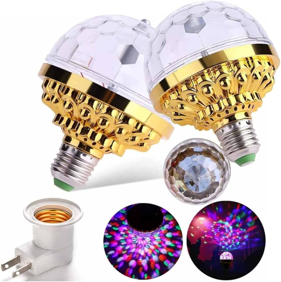 Colorful LED Stage Flashing Light Bulb 6W Rotating Crystal Magic Ball Mini Lamp for Disco Party Room Decoration Light