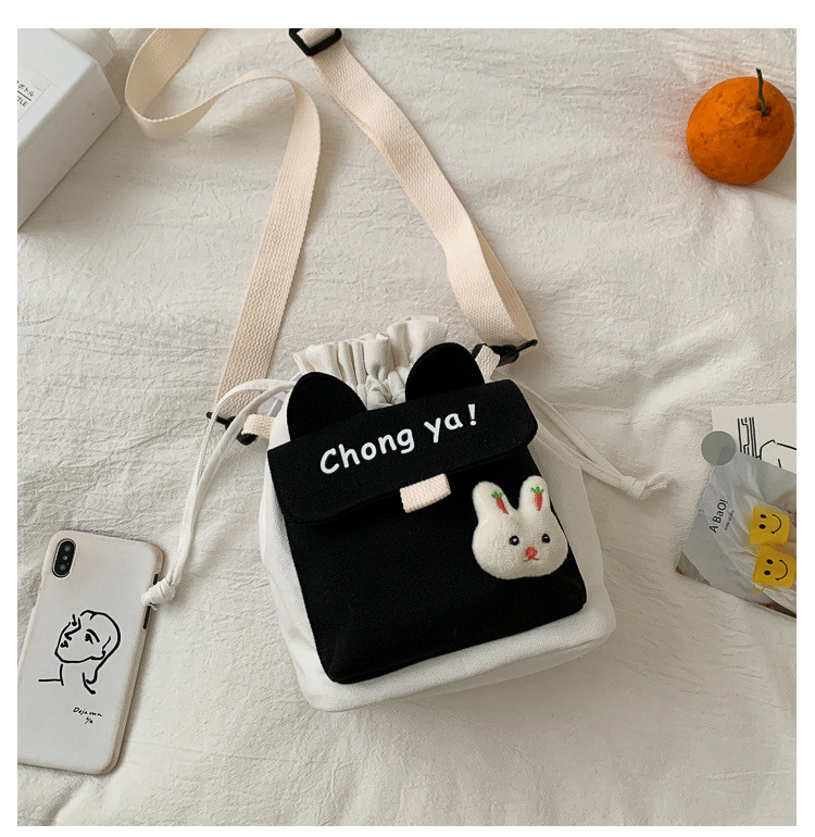 Canvas Cartoon Shoulder Bag Girls Purse Handbags