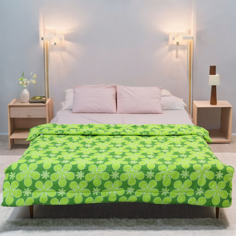 Comforter | King Size Winter Comforter (86" x 84") | Lightweight & Cozy with Poly Filler [Micro-fiber Padding] | Coffee and White Square Print