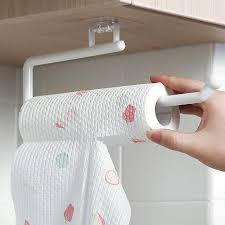 Hand Towel Toilet Film Wall Mounted Tissue Kitchen Roll Paper Holder Kitchen Tissue Holder Paper Roll Holder Towel Hanger Rack Bar Cabinet Rag Hanging Holder Bathroom Organizer Shelf Toilet Paper Hold