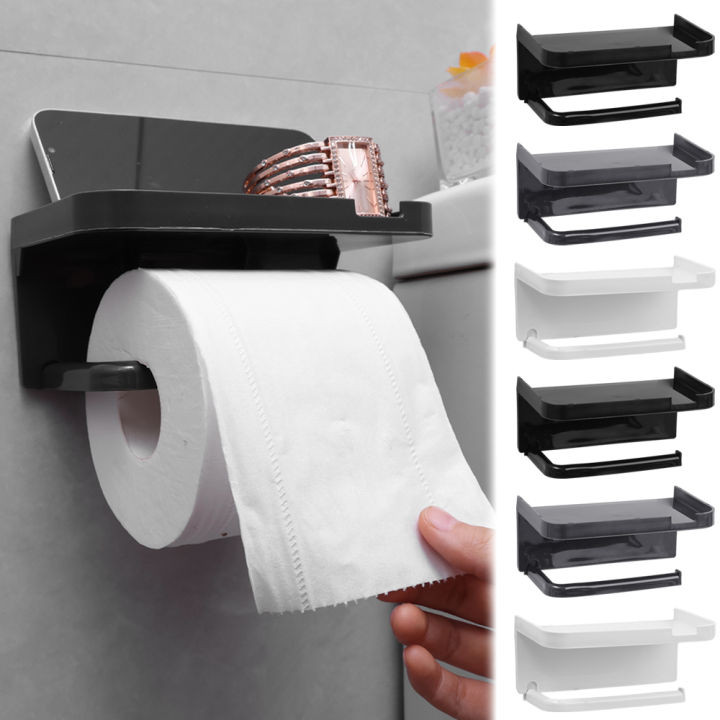 Bathroom Mobile Tissue Box R Wall Mount Waterproof Plastic Roll Pap