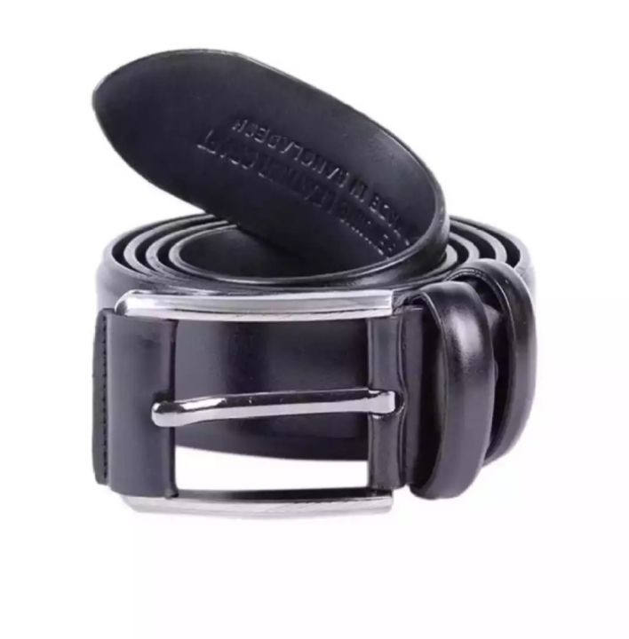 Leather formal Belt for Men Black