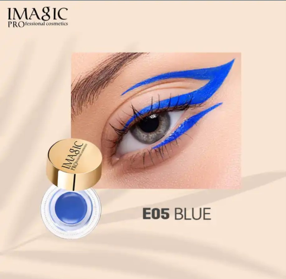 IMAGIC Waterproof Gel Eyeliner Eyemakeup White/Black/Blue Kajal Golden Box With Brush