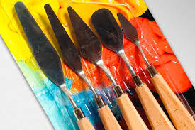 Wooden Palette spatula Set For Painting Artwork Pack of 5