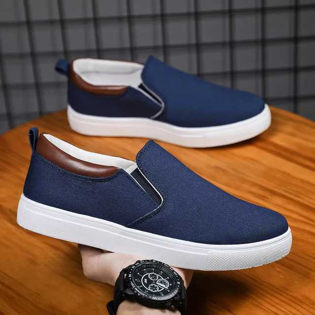 New Trendy Black Blue And Grey Color EXPRESS Casual Canvas Sneakers Shoes For Men New Collection And Breathable Shoes For Man