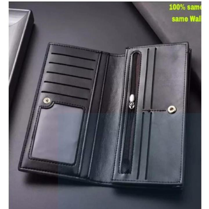 Black Leather Vipar Long Lusting Long Wallet For Men - Wallet - Wallet