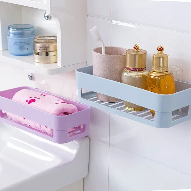 Wall Hanging Plastic Kitchen and Bathroom Shelf