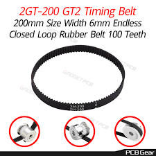 2GT-200 GT2 Timing Belt 200mm Size Width 6mm Endless Closed Loop Rubber Belt 100 Teeth For 3D Printer Parts CNC Parts
