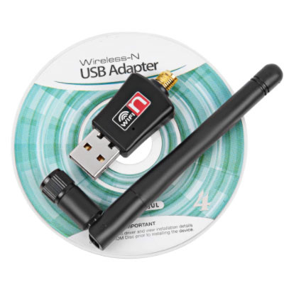 USB Wifi Receiver and Share 300Mbps PC - Black