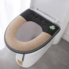 Waterproof toilet padded toilet bowl bathroom toilet seat cover mat 16 'x 12' 'Closetool matte seat case toilet lid accessories mat set