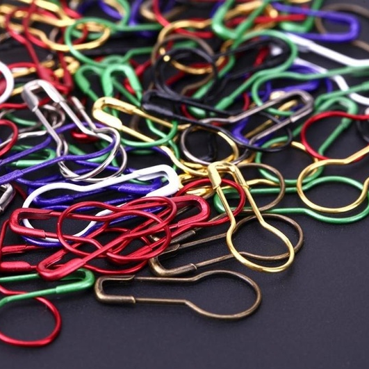 Hijab Pin For Women 100-pcs Multicolor Small Size Metal Coilless Hijab Safety Pins