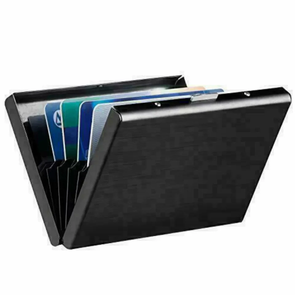 Thin Slim Anti-Scan Case Card Holder Wallet Blocking RFID Metal