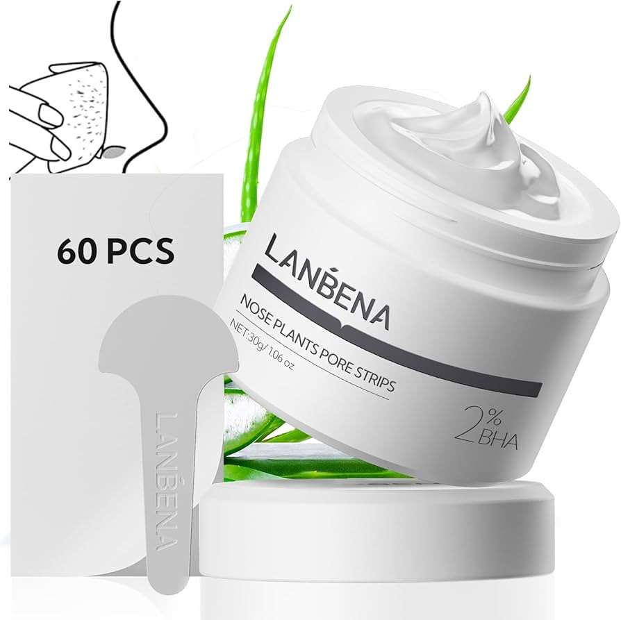 Lanbena Blackhead Remover Nose Strips 60pcs 2% BHA - 30G