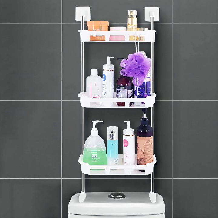 Wall Hanging Plastic Kitchen and Bathroom Shelf