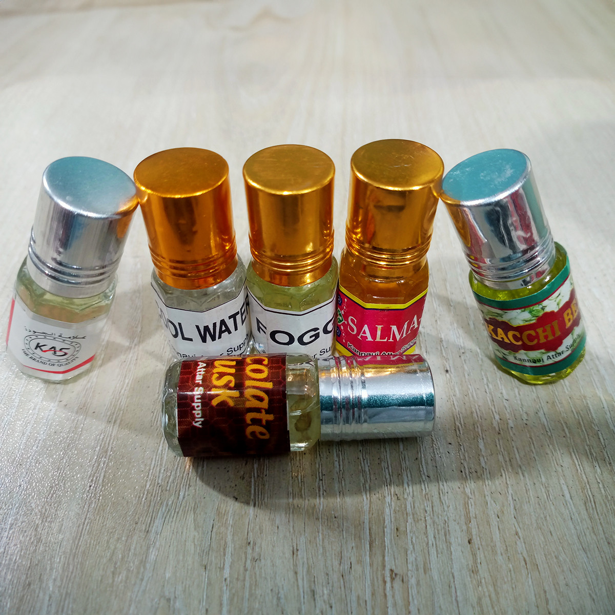 6 pcs 6 different Mini combo attar perfume for 6 months for Mens NonAlcoholic 3ml
