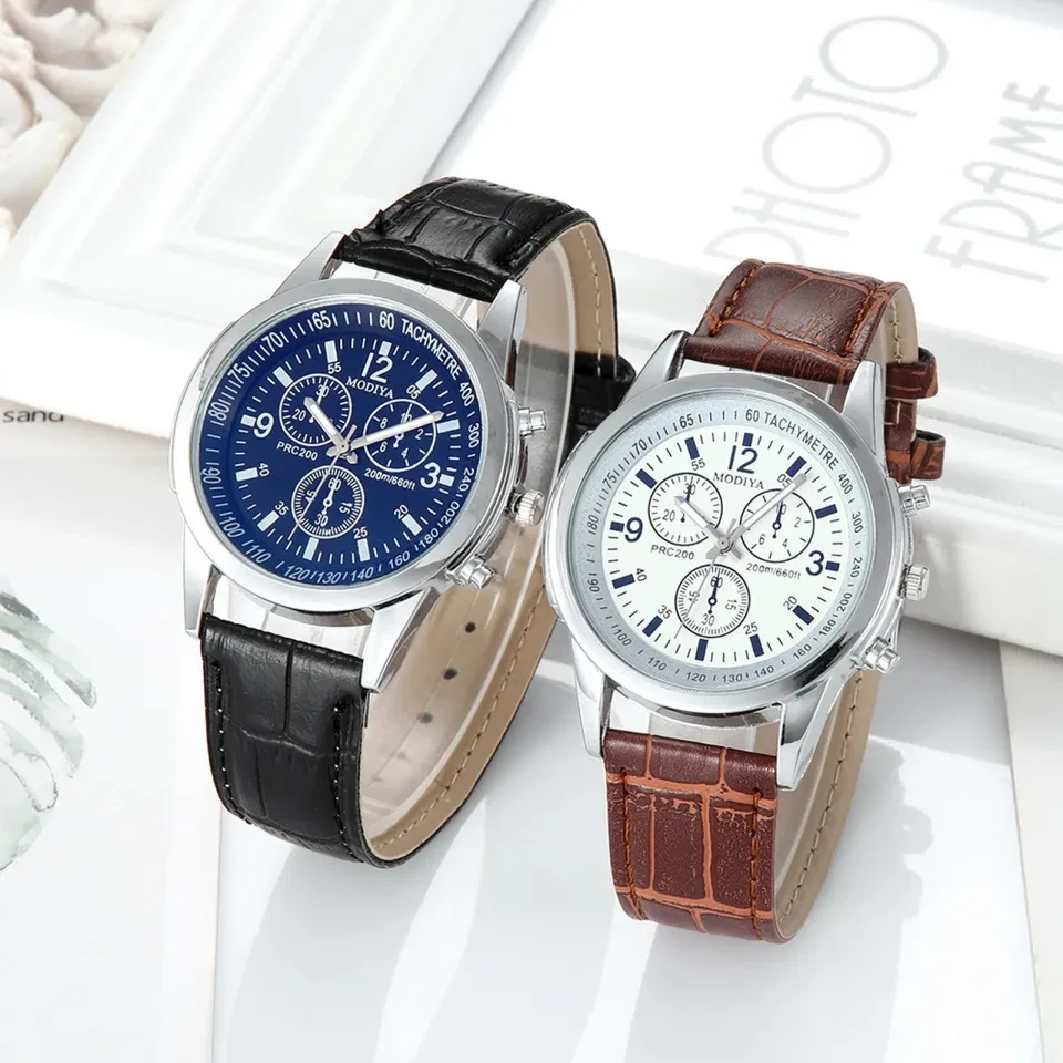Sunny Menh Quartz Watch Round Dial Adjustable Strap No Time-checking High Accuracy Wristwatch Business Commute Timepiece