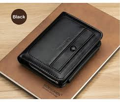 Men's vintage Premium Multifunctional three folding Wallet Pu Leather Wallet For Men