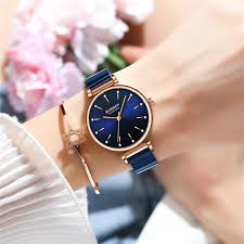 Cur-ren 9081 Stainless Steel Analog Watch For Women Silver
