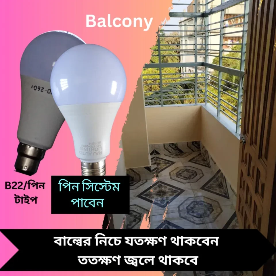Auto on/off Motion Radar Sensor Auto Bulb 12 watts | Auto light | Motion sensor Light