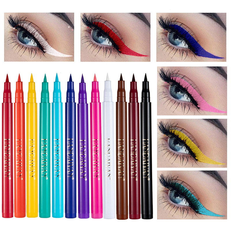 Waterproof & Long Lasting Colorful Pencil Eyeliner Set of 12 Piece