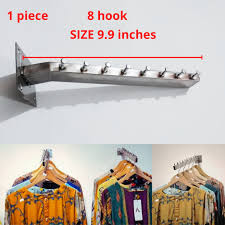 1. Piece 10-hook hanger walls straight mounted hanger's silver cloth single hook stand hook
