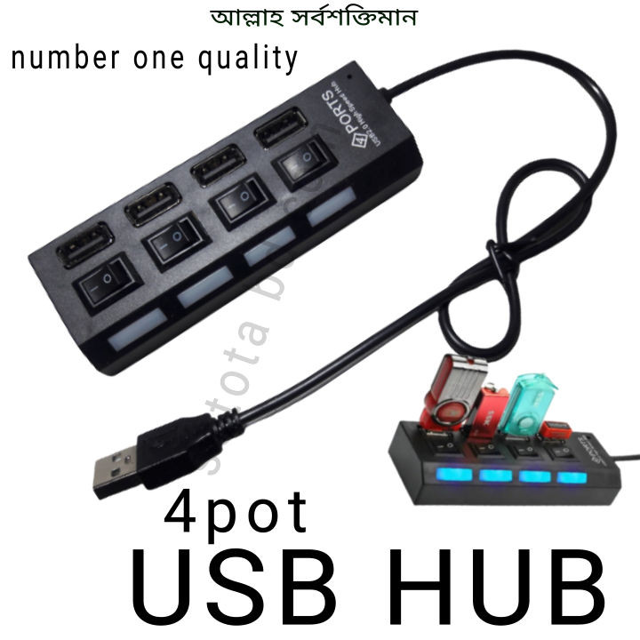 USB 2.0 Hub LED USB Hub With Switch