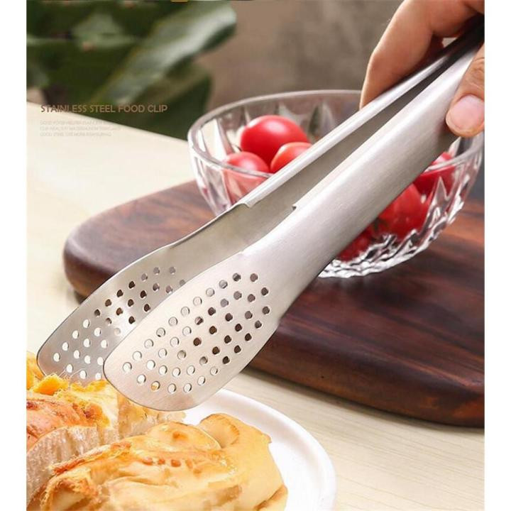 Stainless Steel BBQ Food Clip - Silver